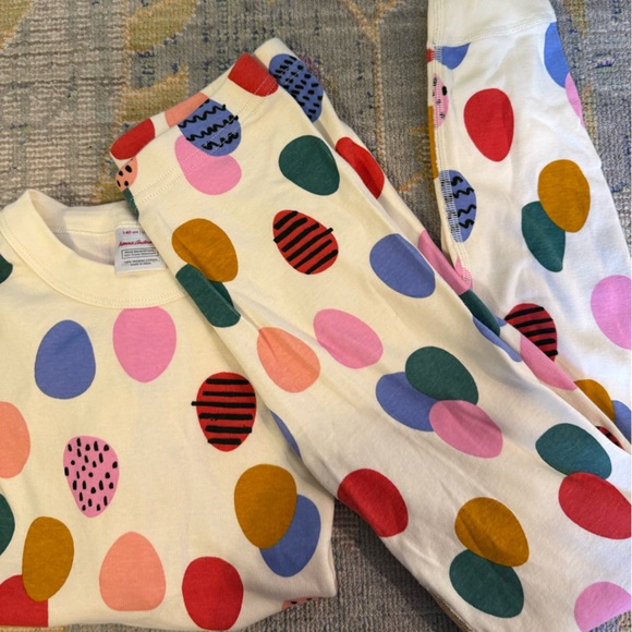 Hanna Andersson Easter Egg Multicolor Long Pajama Pants Set - Picture 4 of 4